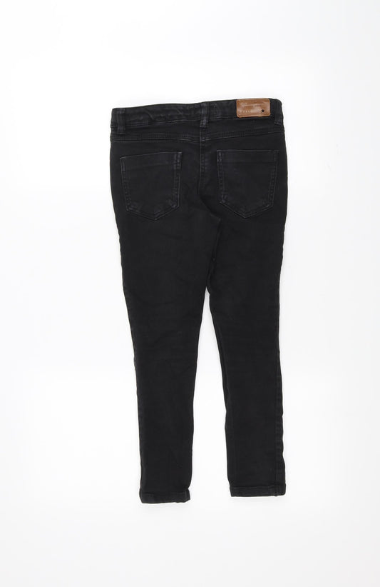 NEXT Boys Black   Skinny Jeans Size 9 Years - Ripped details