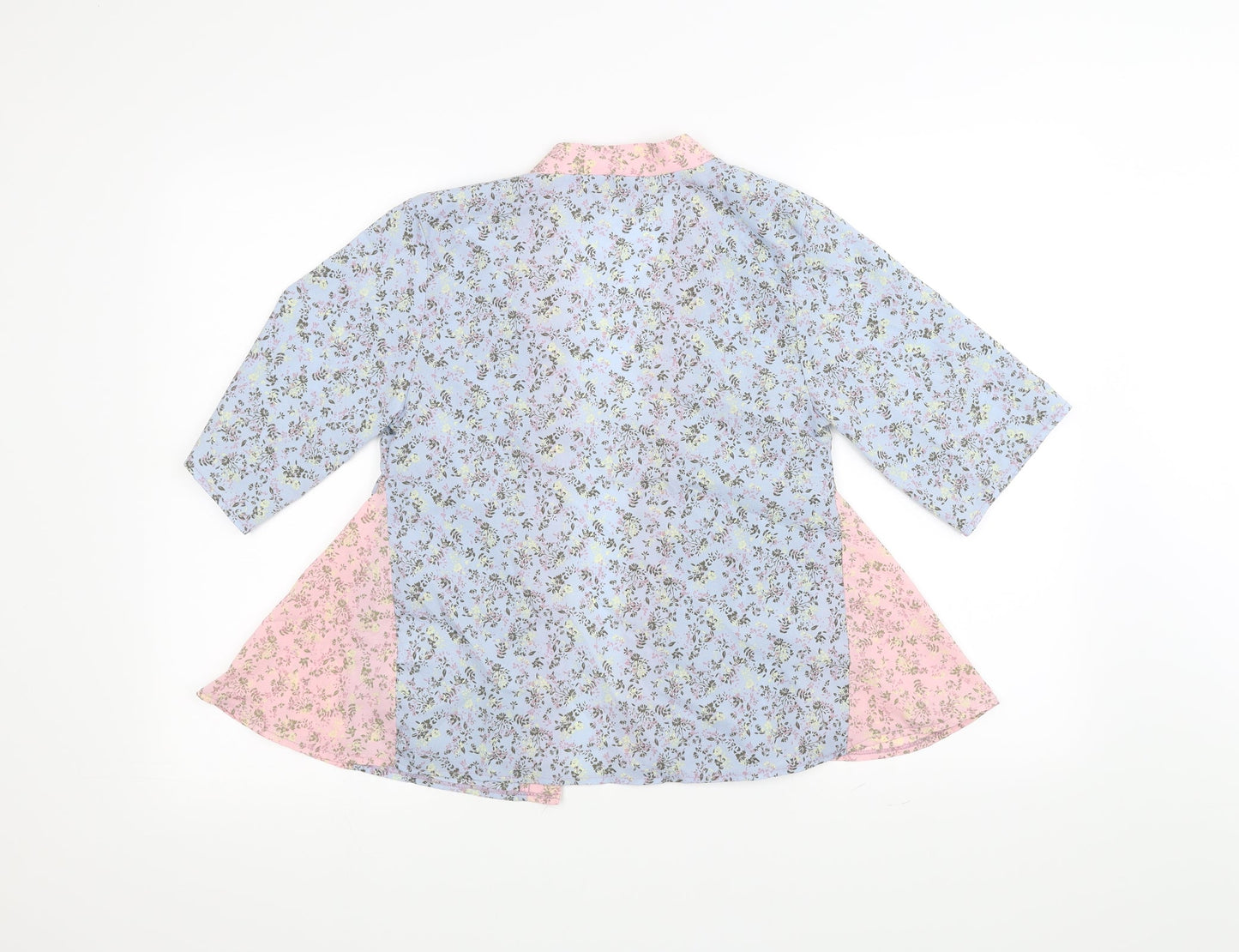 F&F Girls Blue Floral  Cardigan Jumper Size 10-11 Years