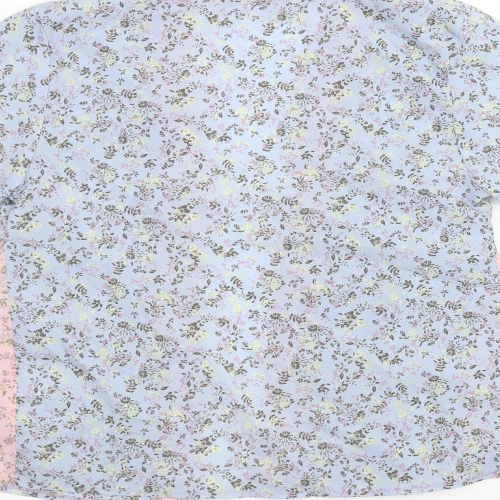 F&F Girls Blue Floral  Cardigan Jumper Size 10-11 Years