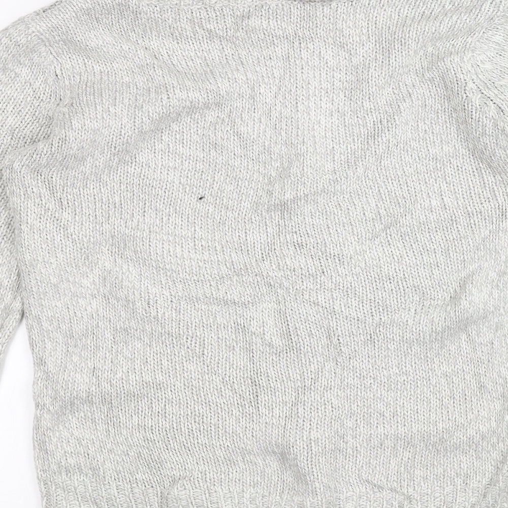 M&Co Womens White  Knit Pullover Jumper Size 14