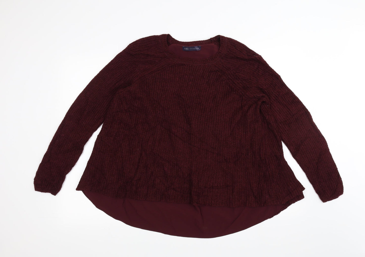 Marks and Spencer Womens Red   Pullover Jumper Size 14