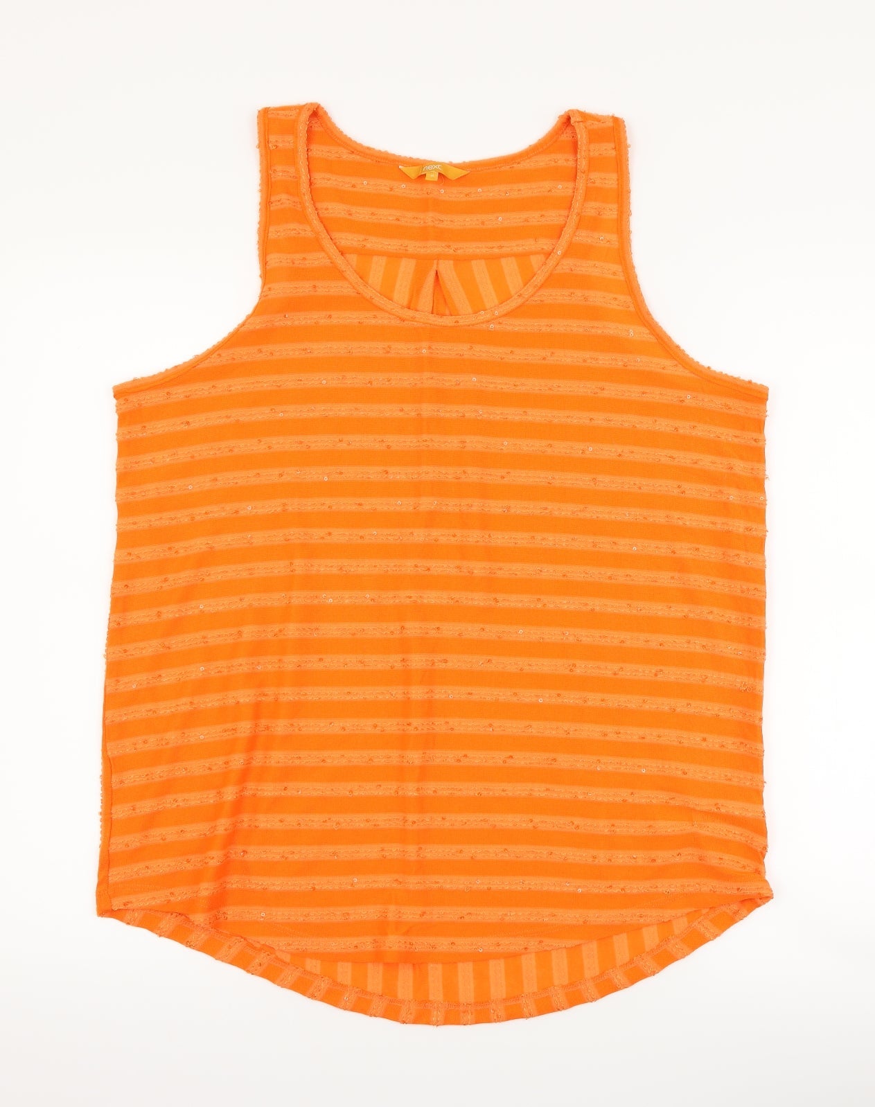 NEXT Womens Orange Striped  Basic Tank Size 16