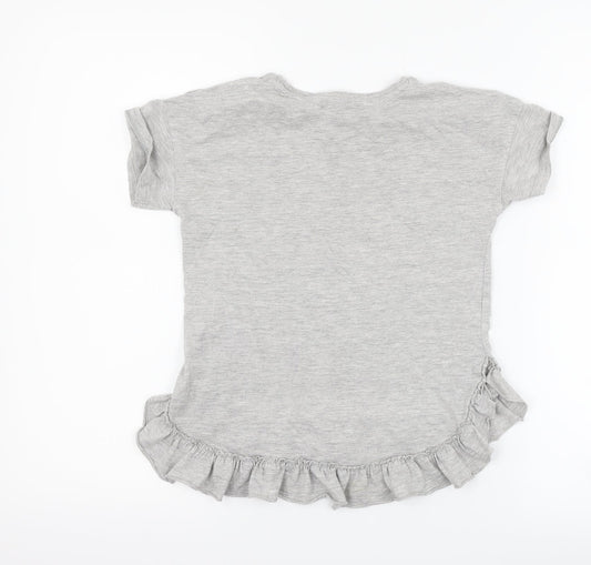 Matalan Girls Grey   Basic T-Shirt Size 9 Years  - whatever
