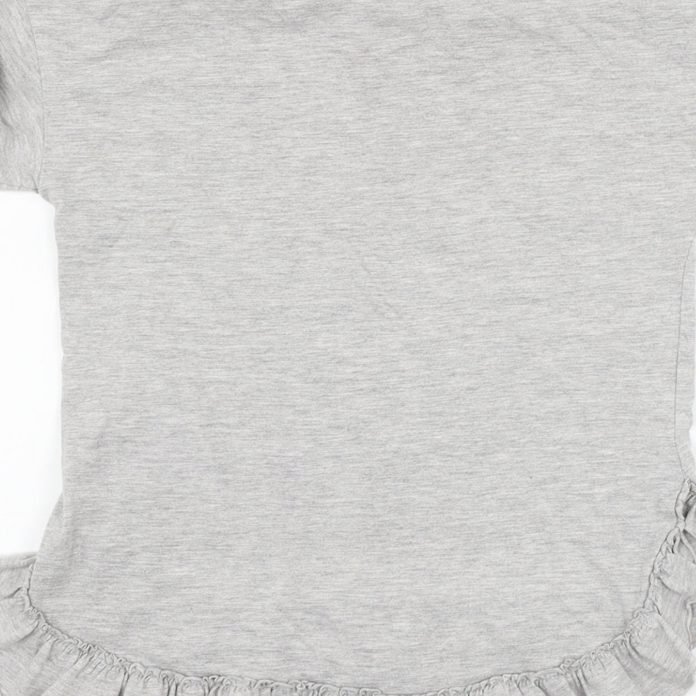 Matalan Girls Grey   Basic T-Shirt Size 9 Years  - whatever