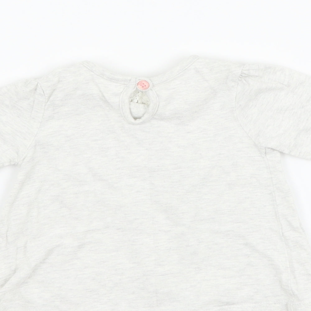 George Girls Grey   Basic T-Shirt Size Newborn  - Disney Winnie the Pooh