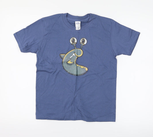 Gildan Boys Blue   Basic T-Shirt Size 9-10 Years  - slug