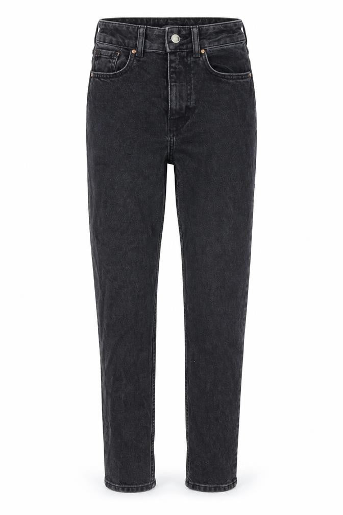 Front view of Denim Co women’s black denim skinny jeans, size UK 6, 27-inch leg