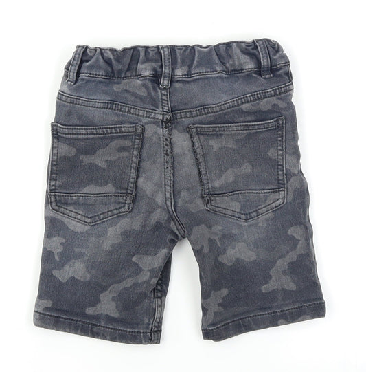 F&F Boys Grey Camouflage Denim Biker Shorts Size 2-3 Years