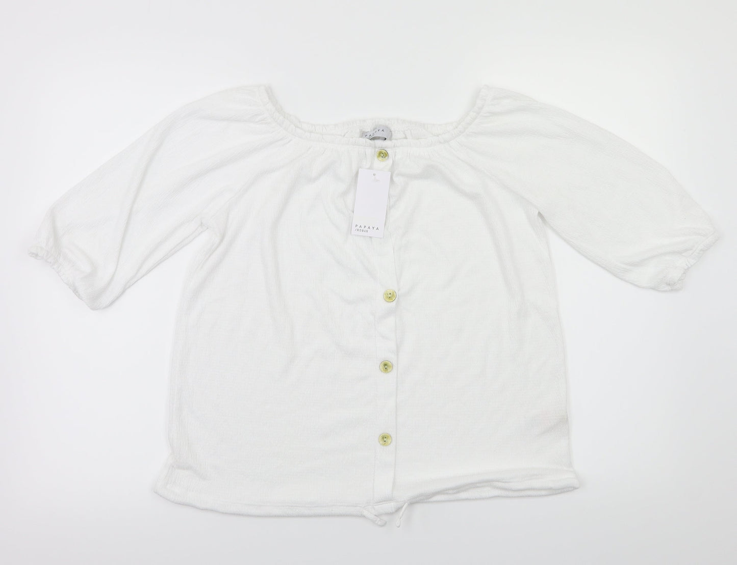 payapa Womens White   Basic T-Shirt Size 10