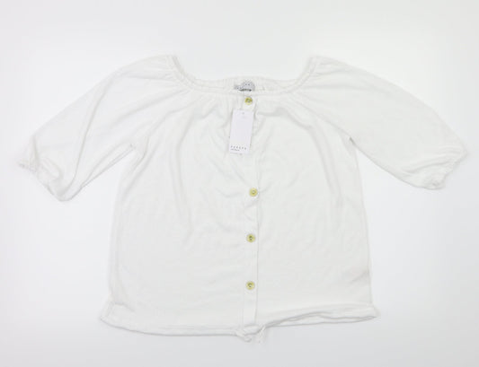 payapa Womens White   Basic T-Shirt Size 10