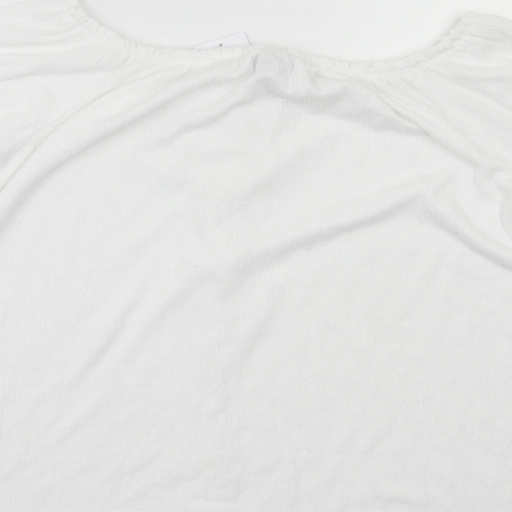 payapa Womens White   Basic T-Shirt Size 10