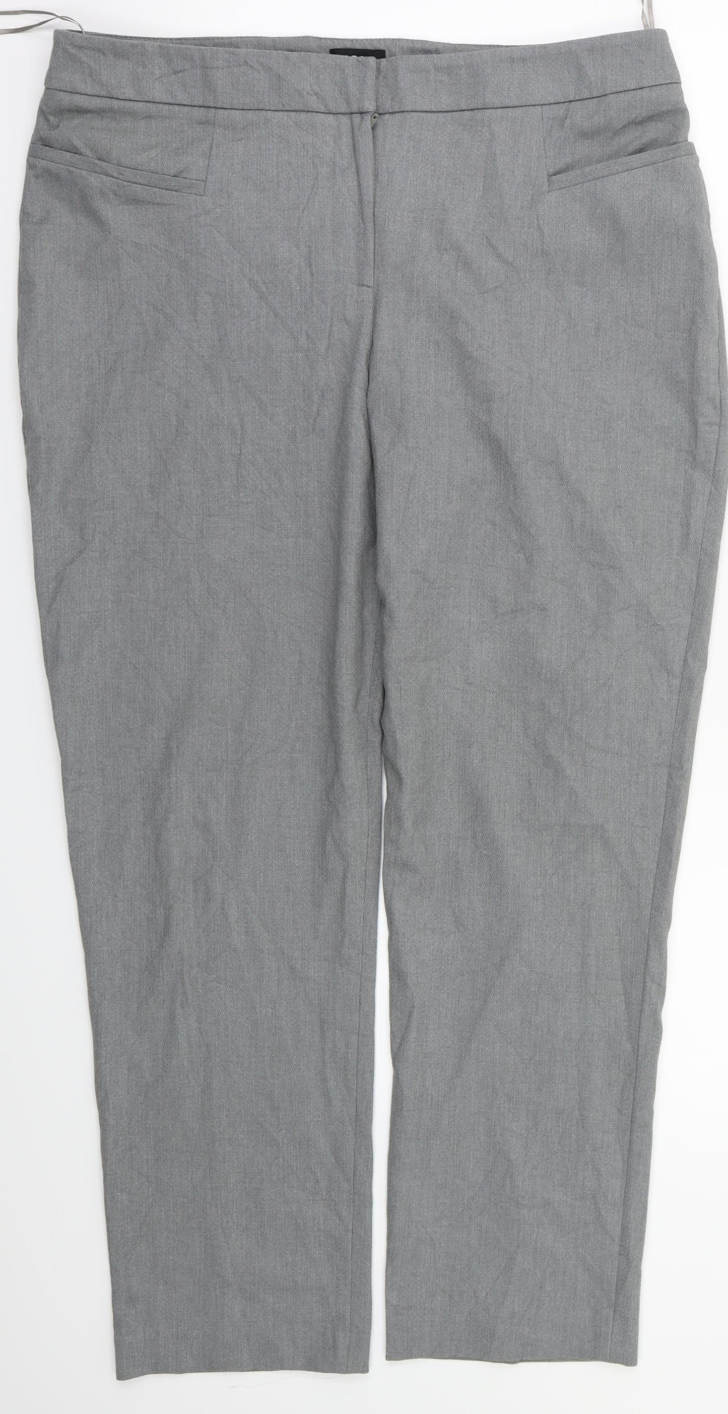 ASOS Womens Grey   Trousers  Size 14 L28 in