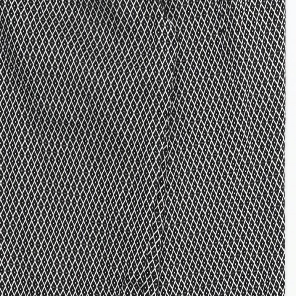 H&M Womens Grey Argyle/Diamond  Sweatpants Trousers Size 6 L27 in
