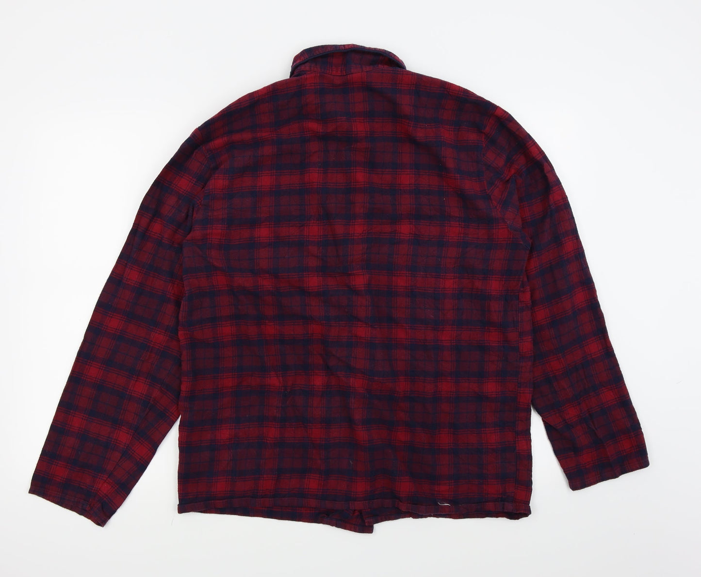 M&S Mens Red Check   Button-Up Size M