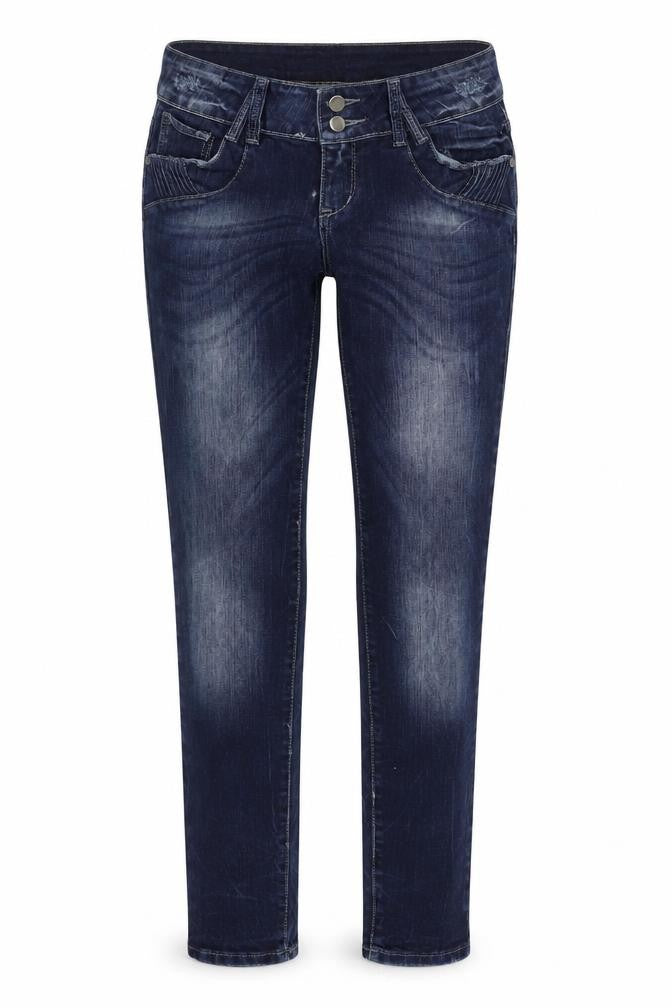 Front view of cindy.h jeans women’s blue skinny jeans, size UK 28, in, 30-inch leg