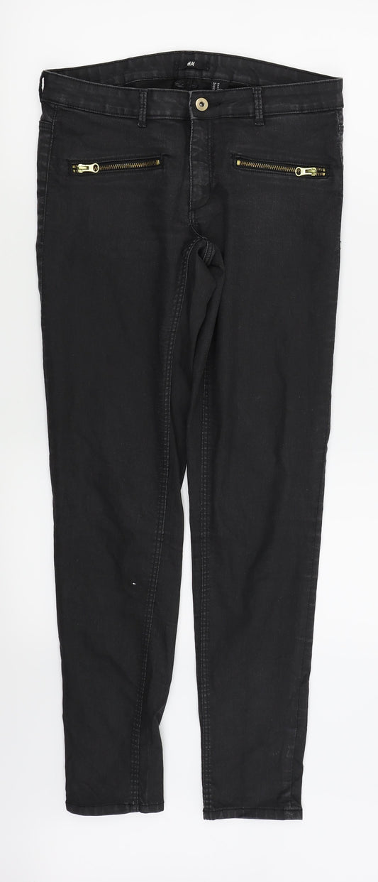 H&M Womens Black   Skinny Jeans Size 10 L28 in