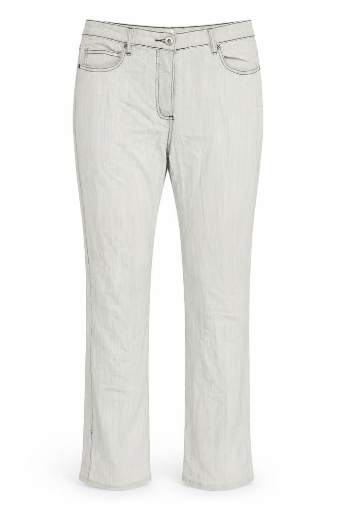 Front view of Fair Lady women’s grey skinny jeans, size UK 14, 27-inch leg