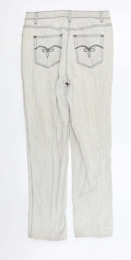 Fair Lady Womens Grey   Skinny Jeans Size 14 L27 in
