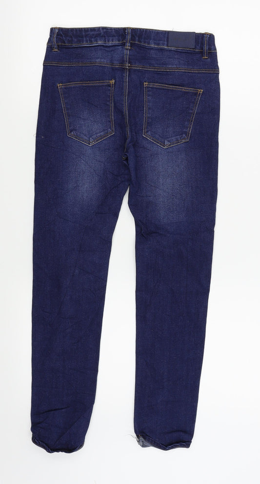 RESERVED Girls Blue Ikat  Skinny Jeans Size 11 Years