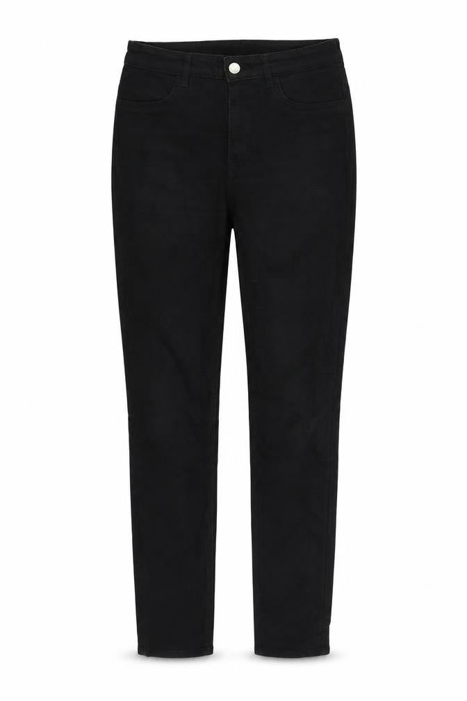 Front view of Divided by H&M women’s black skinny jeans, size UK 26, in, 28-inch leg