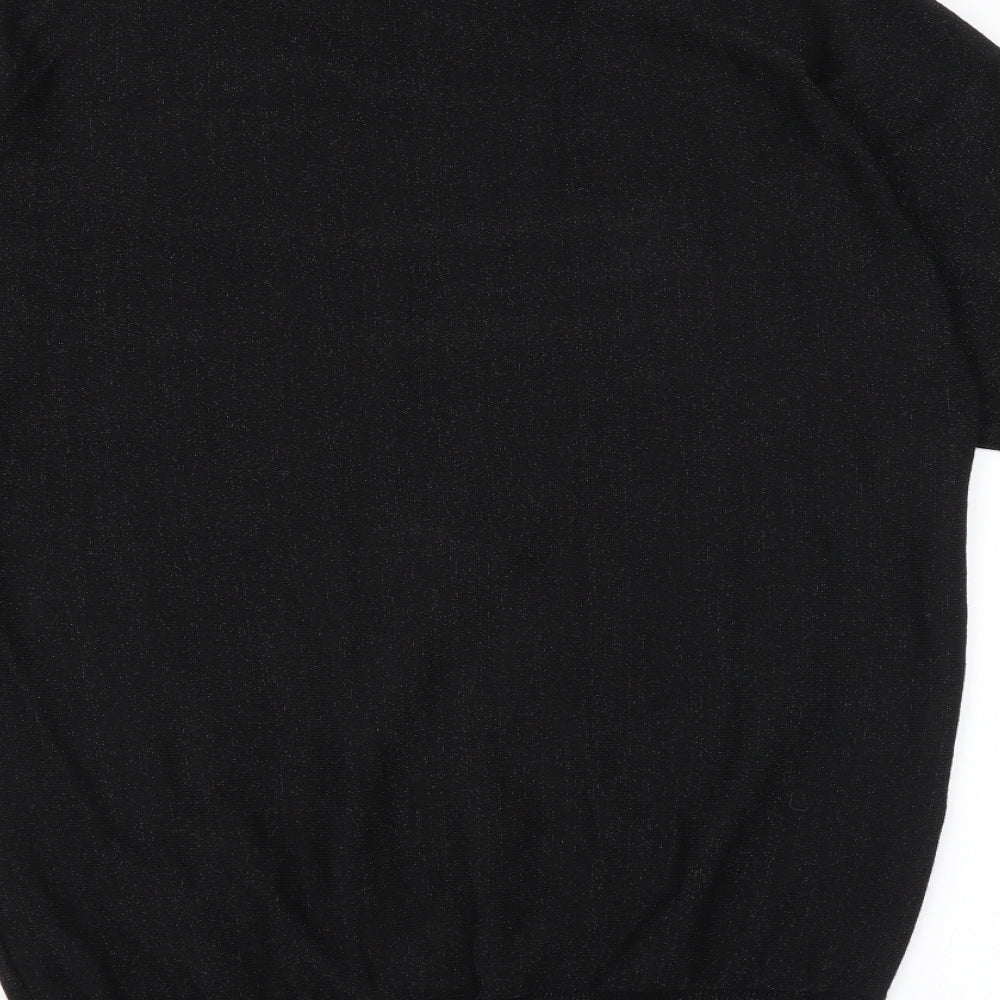Wallis Womens Black   Pullover Jumper Size S  - cold shoudler