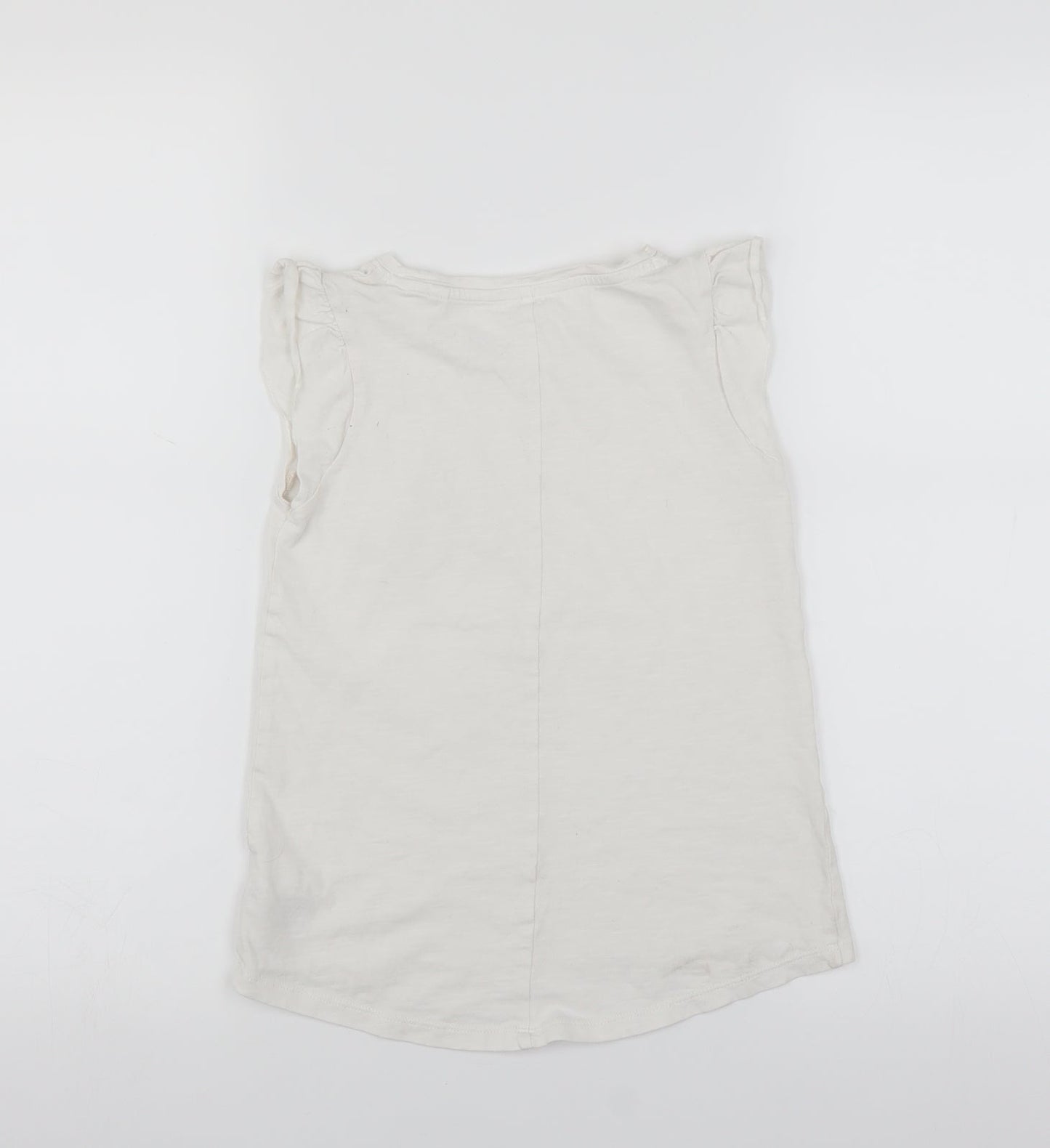 NEXT Girls White   Basic T-Shirt Size 6 Years