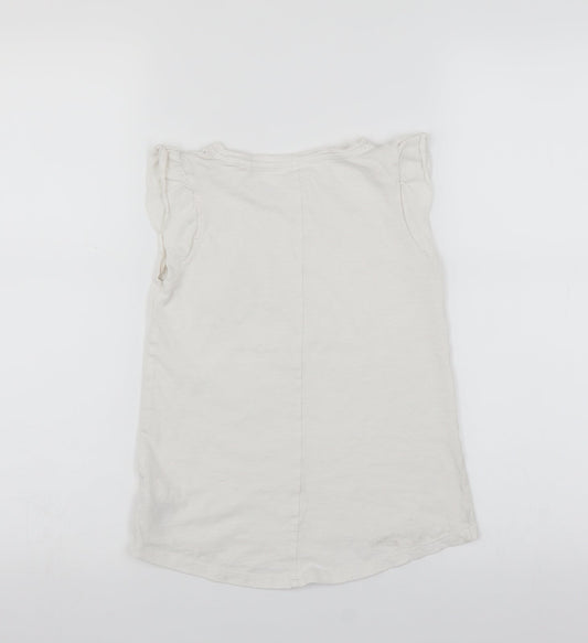 NEXT Girls White   Basic T-Shirt Size 6 Years