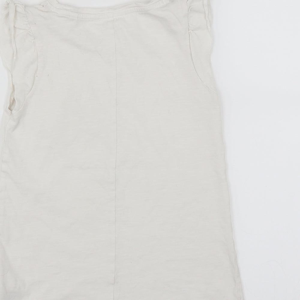 NEXT Girls White   Basic T-Shirt Size 6 Years