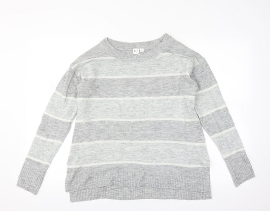 Gap Womens Grey Striped  Pullover Jumper Size M