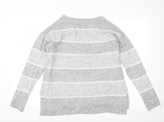 Gap Womens Grey Striped  Pullover Jumper Size M
