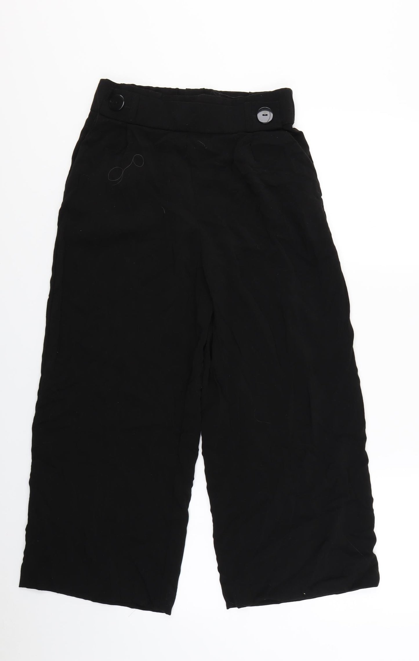 Zara Womens Black  Rayon Bloomer Trousers Size S L24 in