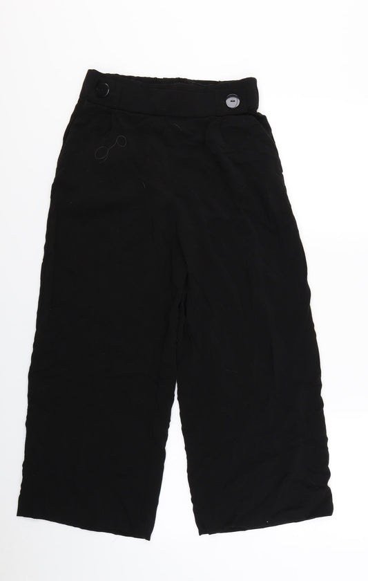 Zara Womens Black  Rayon Bloomer Trousers Size S L24 in