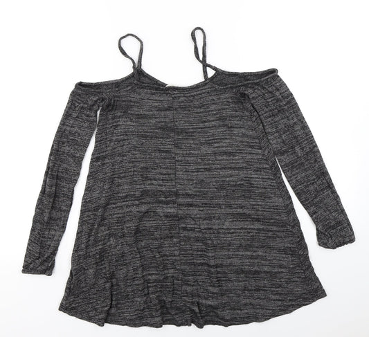 River Island Womens Grey  Knit Pullover Jumper Size 8