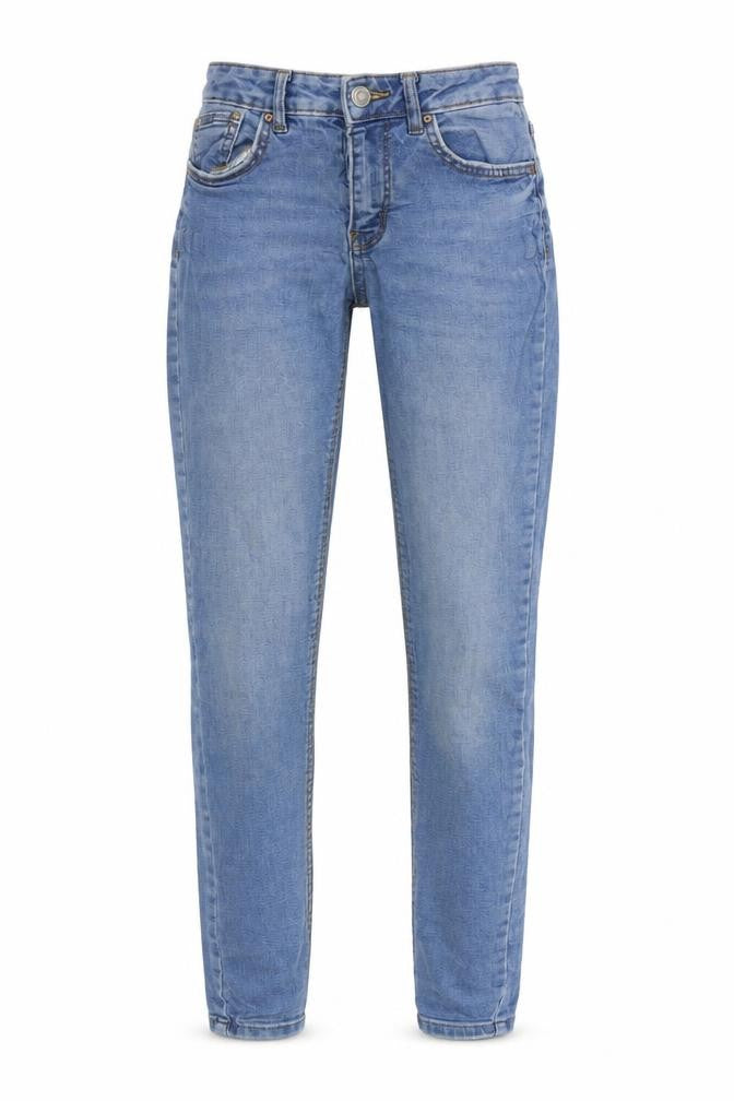 Front view of Denim & Co. women’s blue denim skinny jeans, size UK 6, 29-inch leg
