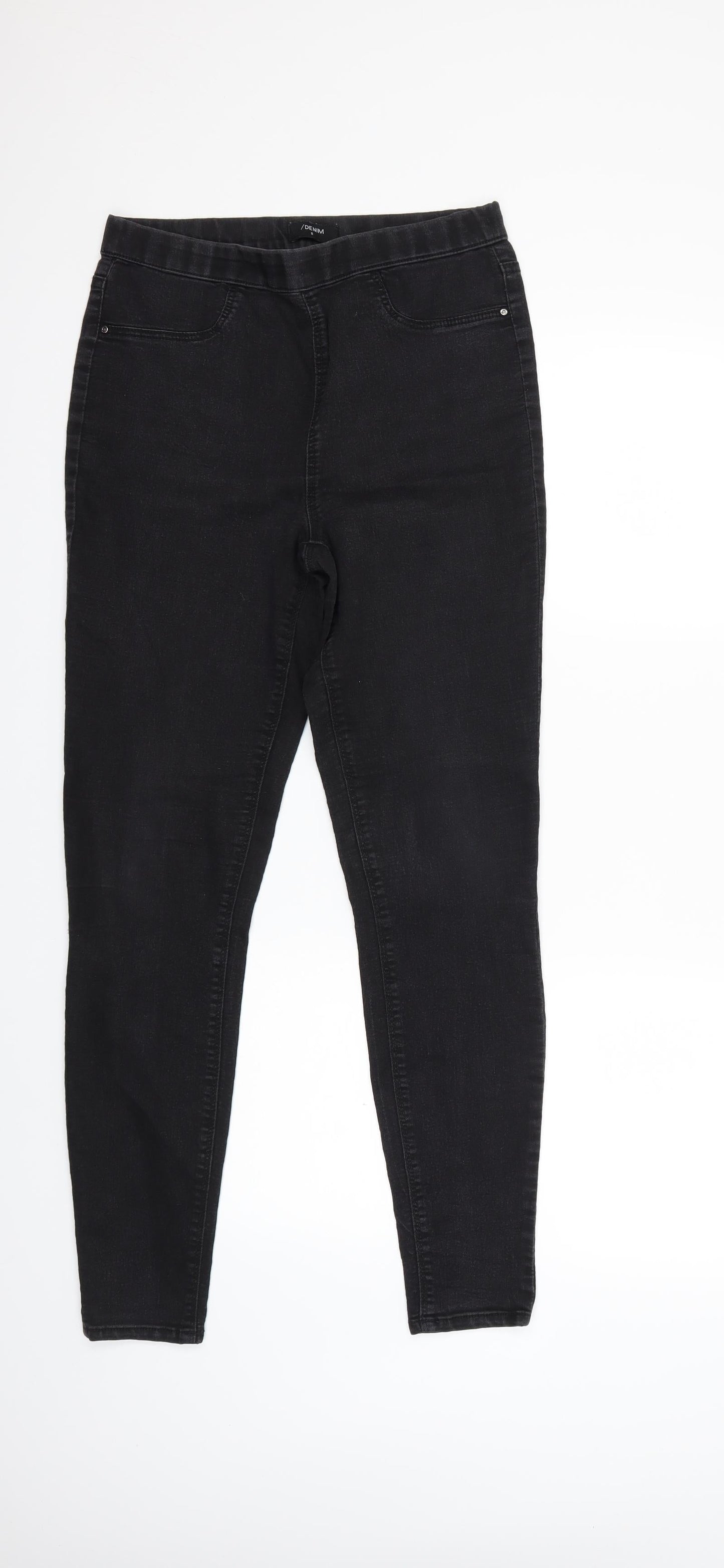 Matalan Womens Black  Denim Skinny Jeans Size 8 L28 in