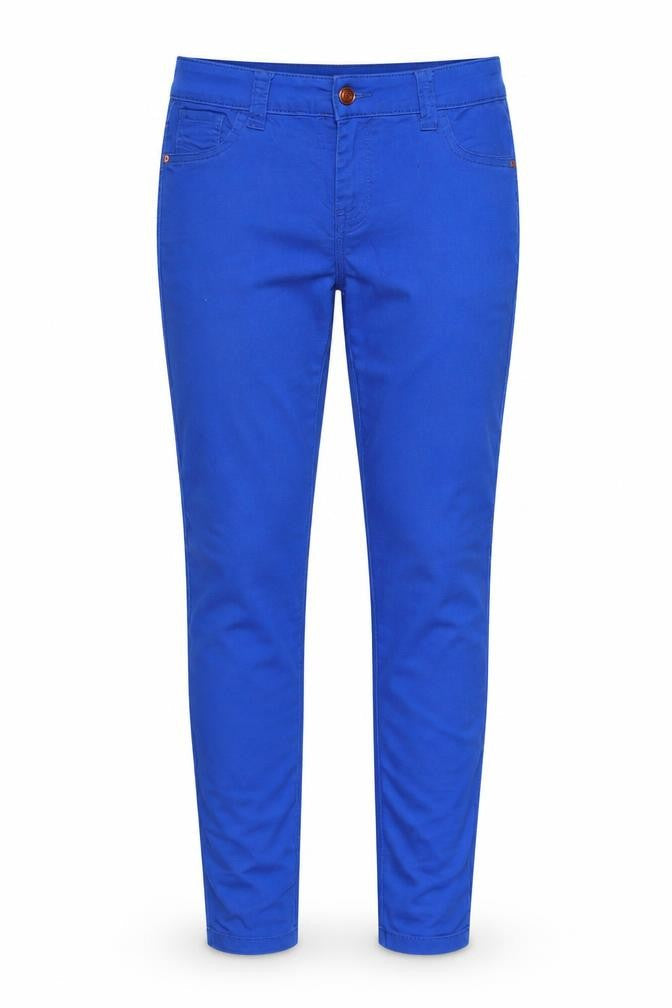 Front view of Yes Yes women’s blue denim skinny jeans, size UK 10, 30-inch leg