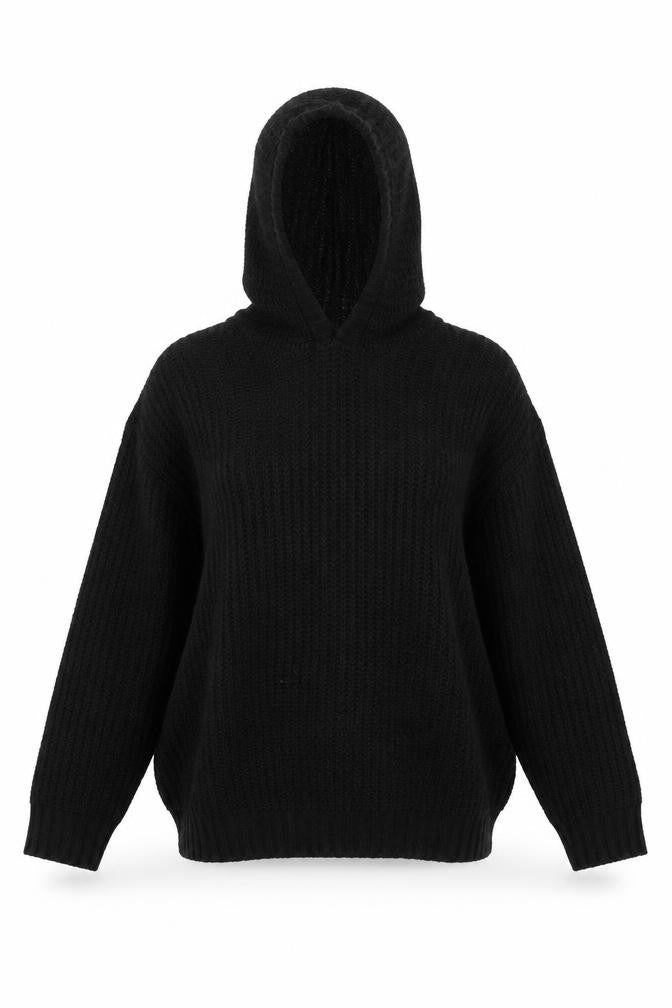 PRETTYLITTLETHING Womens Black   Pullover Hoodie Size M