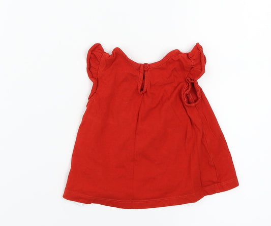Gap Girls Red   Basic T-Shirt Size 6-9 Months