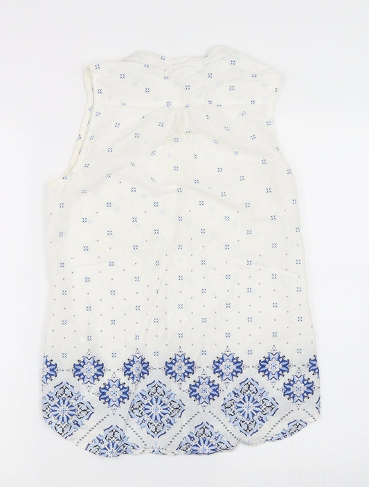 H&M Womens White   Basic Button-Up Size 34