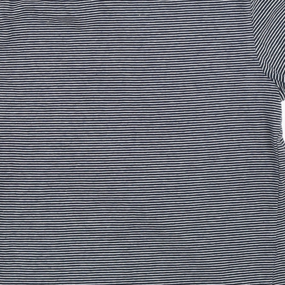 Popperts Boys Blue Striped  Basic T-Shirt Size 6-7 Years