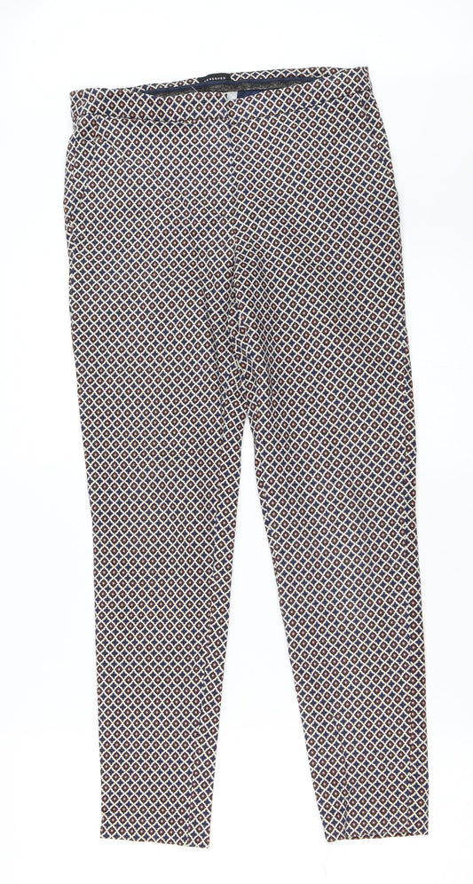 Reversed Womens Beige Floral  Trousers  Size 36 L27 in