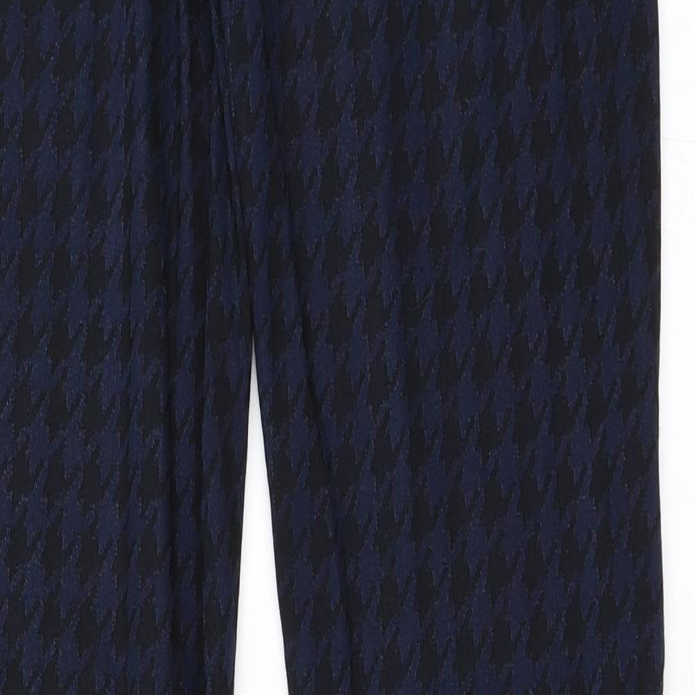 ZERRES Womens Blue Houndstooth  Skinny Jeans Size 36 L31 in