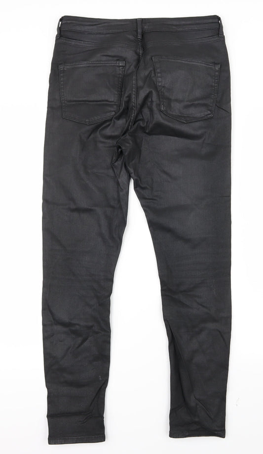 Topshop Womens Black   Straight Jeans Size 30 in L28 in