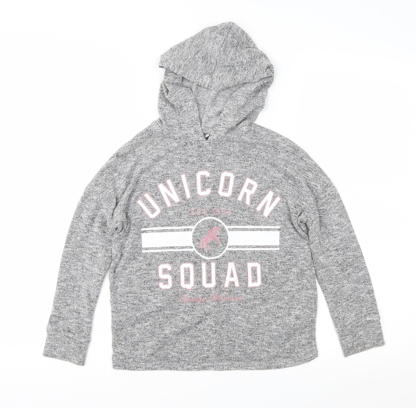 Matalan Girls Grey   Pullover Hoodie Size 8 Years