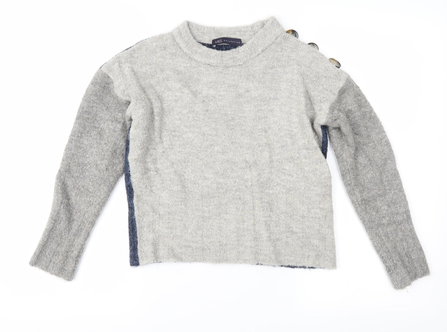 Marks and Spencer Womens Grey  Knit Pullover Jumper Size S