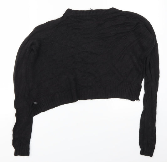 H&M Womens Black   Pullover Jumper Size S