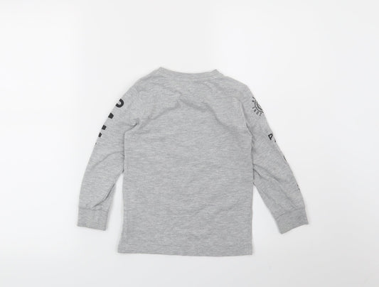 Blue Zoo Boys Grey   Basic T-Shirt Size 4-5 Years  - Game on-Next Level Complete