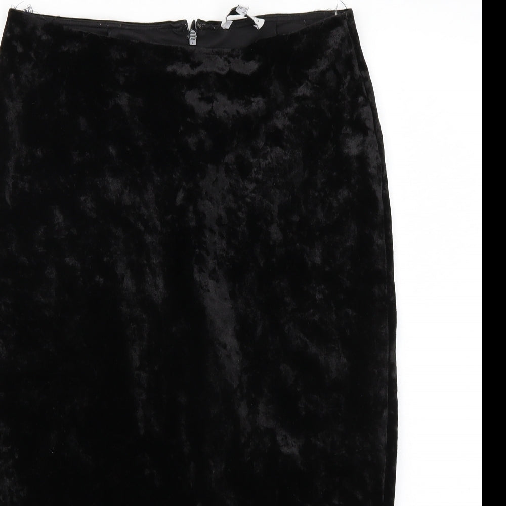 Warehouse Womens Black   A-Line Skirt Size 12