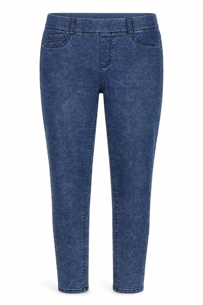 Front view of Eden women’s blue straight jeans, size UK 10, 29-inch leg