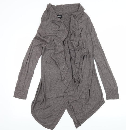 H&M Womens Grey  Knit Cardigan Jumper Size S